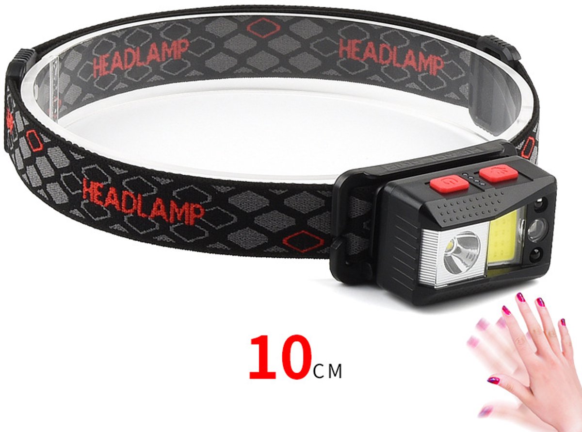 headlamp LED rechargeable - headlight - outdoor bicycle lamp - rechargeable night light - high-intensity LED headlamp - gaze sensor - COB headlamp - Image 3