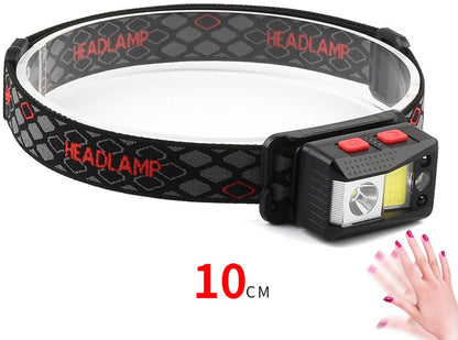 headlamp LED rechargeable - headlight - outdoor bicycle lamp - rechargeable night light - high-intensity LED headlamp - gaze sensor - COB headlamp - Image 3