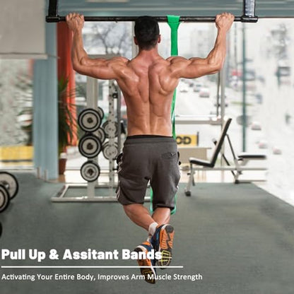 Resistance Bands - Pull-up Bands - Training Bands - Fitness Bands - Set of 5 Bands - 5 Different Resistances - Set for Training, Fitness, Exercises, and Physical Therapy for Men and Women - Includes Carrying Bag - Image 5