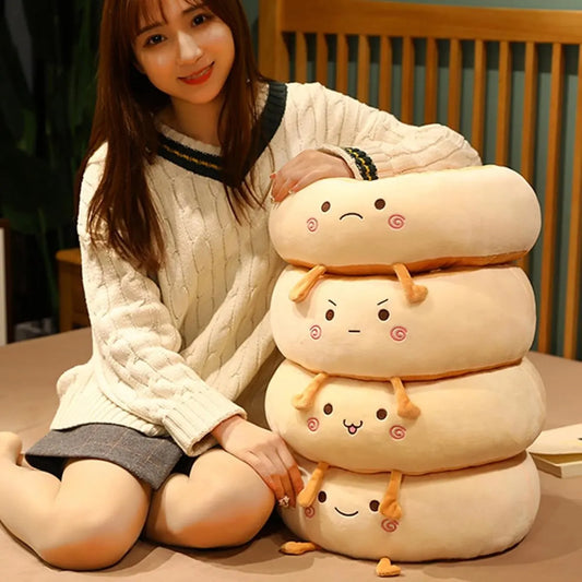 Round Seat Cushion - Round Chair Cushion - Donut Seat Cushion - Cute and Soft Decorative Cushion - Cartoon Design - Suitable Chairs for Bedrooms, Schools and Offices - 38*38*14cm (Sad Style) - Image 5