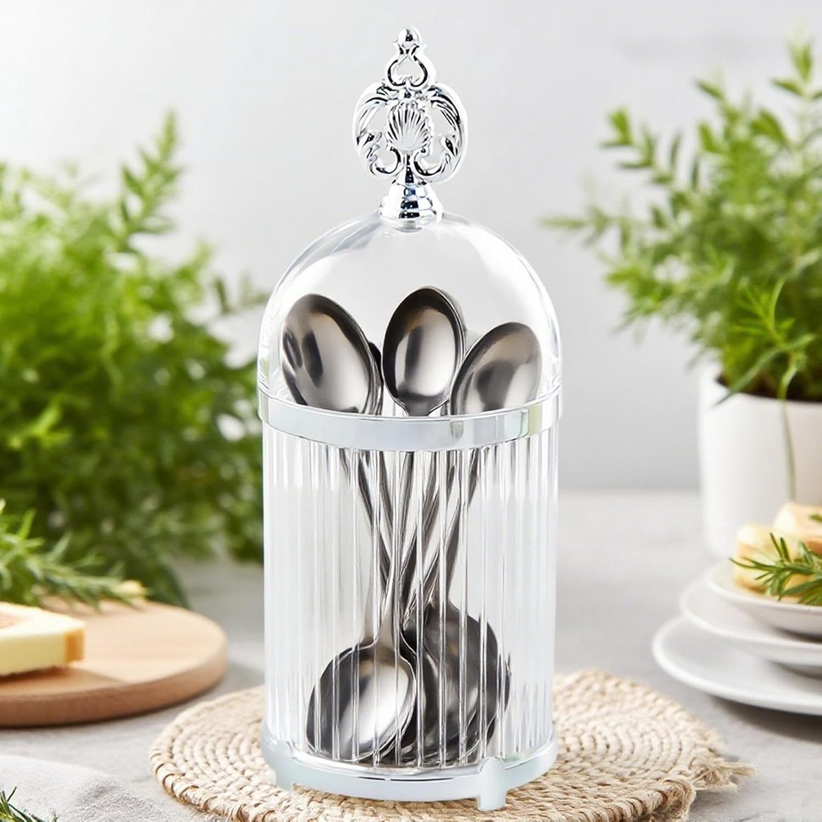 Cutlery basket - kitchen utensil storage rack - cutlery tray - cutlery holder - multifunctional storage unit, food container suitable for party kitchens, weddings and family picnics. - Image 6