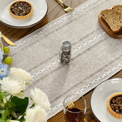 Table Runner - Christmas Table Runner - Fabric Table Runner - Cotton Table Runner - Washable Cotton Table Runner - Suitable for Family Table Decoration, Wedding Decoration, Party Decoration (33cm*220cm) - Image 3