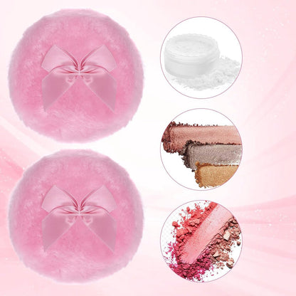 Powder Puff - 2 pieces - 8.9 cm - Make up sponges - Soft powder puff - Washable and reusable - For wet and dry application - Image 2
