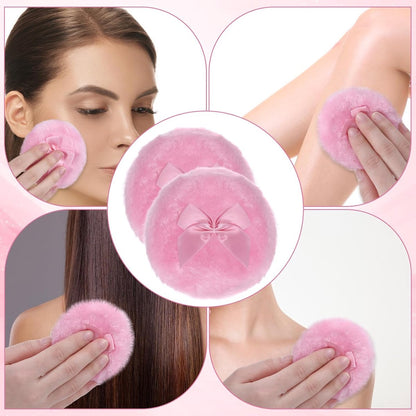 Powder Puff - 2 pieces - 8.9 cm - Make up sponges - Soft powder puff - Washable and reusable - For wet and dry application - Image 4