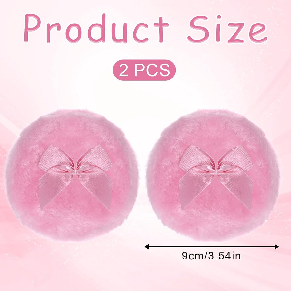 Powder Puff - 2 pieces - 8.9 cm - Make up sponges - Soft powder puff - Washable and reusable - For wet and dry application - Image 6
