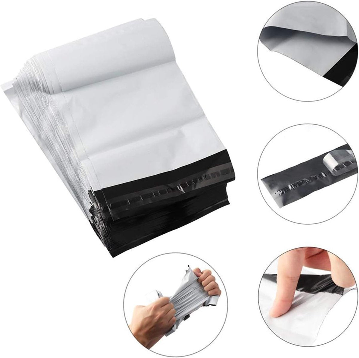 100-pack - Lightweight - High Strength - Logistics Packaging Bags - Self-Adhesive - Waterproof (32*45cm) - Image 7