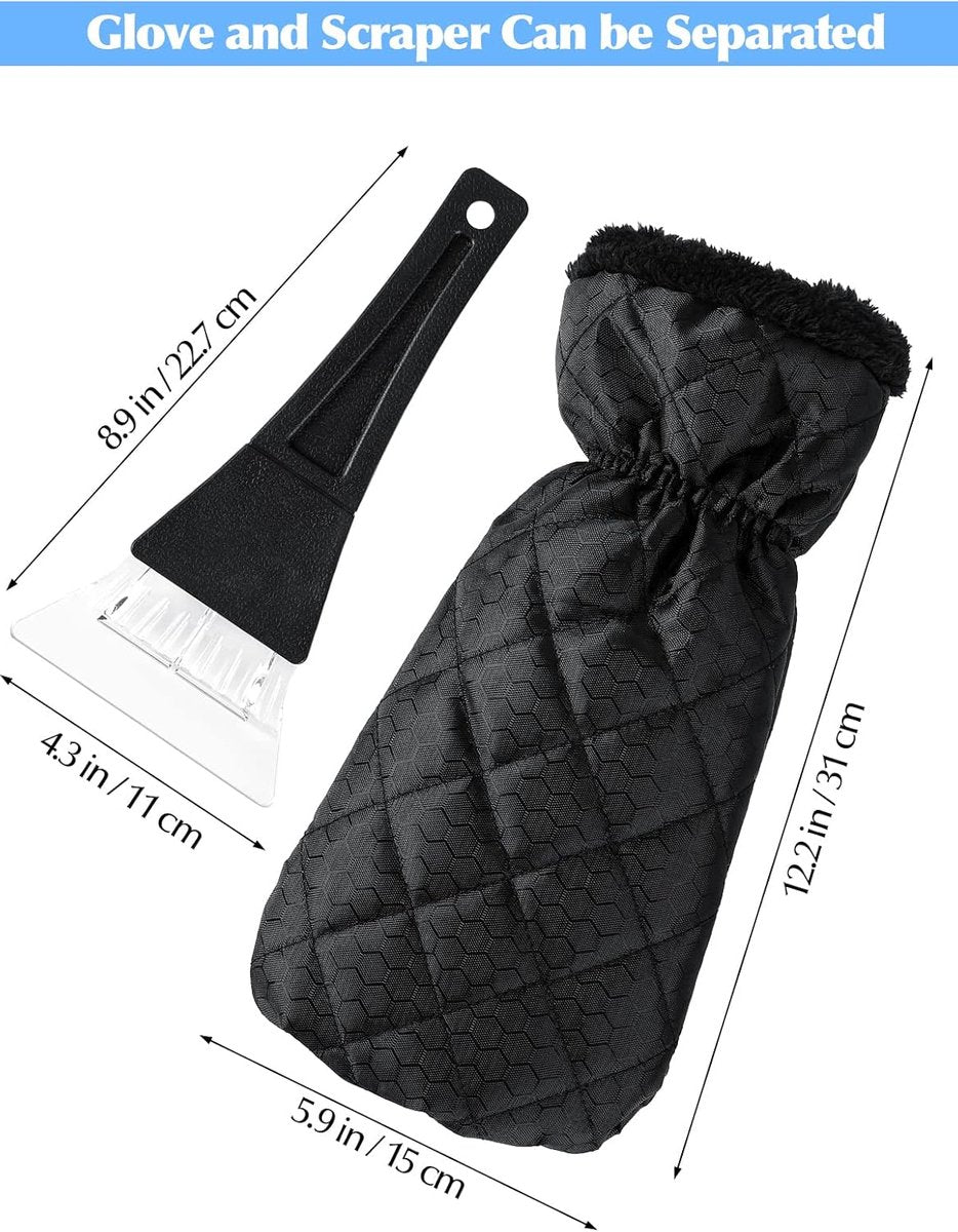 Snow Removal Tools - Snow Shovel - Windshield Ice Scraper - Antifreeze Gloves for Easily Removing Frost and Ice from the Windshield - Snow Scraper - Ultra-Light Tool for Defrosting Car Windows - Image 2