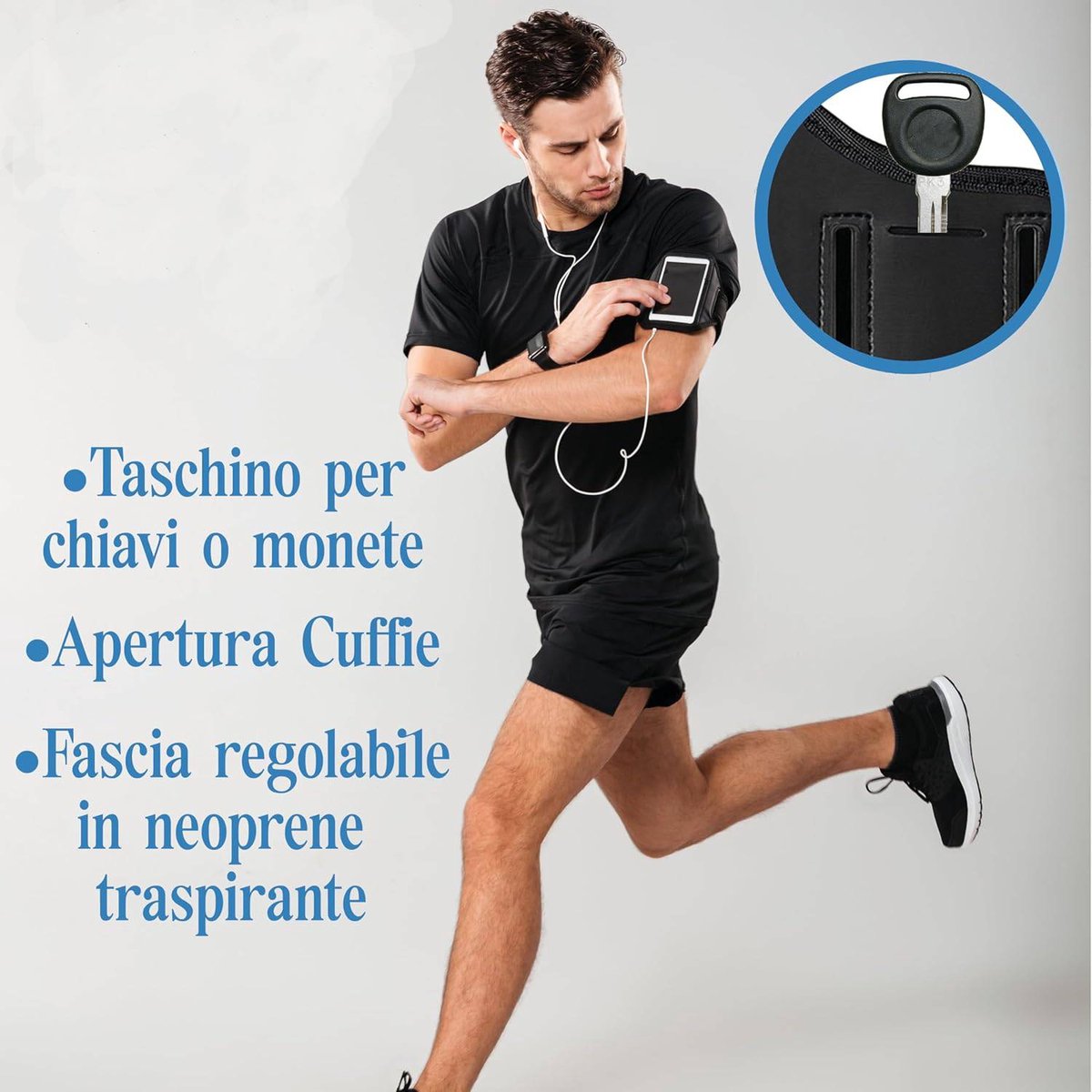 Phone Holder for Running - Running Armband - Suitable for phones up to 6.5 inches - Lightweight and universal phone holder for running, fitness and jogging - Image 3