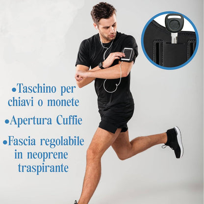 Phone Holder for Running - Running Armband - Suitable for phones up to 6.5 inches - Lightweight and universal phone holder for running, fitness and jogging - Image 3
