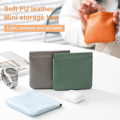 5pcs Lambskin Pocket Cosmetic Bag Makeup Pouch for Women Mini Makeup Bag Travel Storage -Waterproof Portable Squeeze Top Self-closing - Image 7