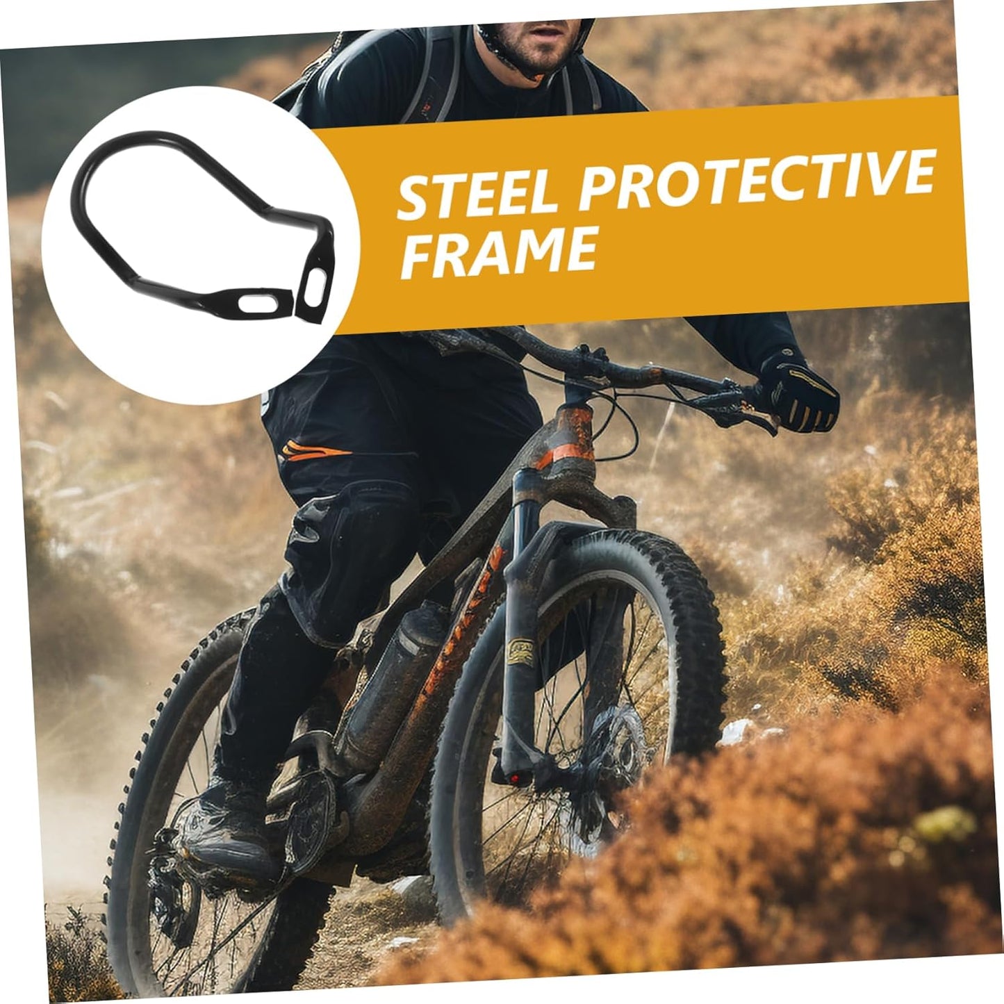 1 set of durable rear derailleur protectors for folding mountain bikes, easy to install-Style C - Image 9