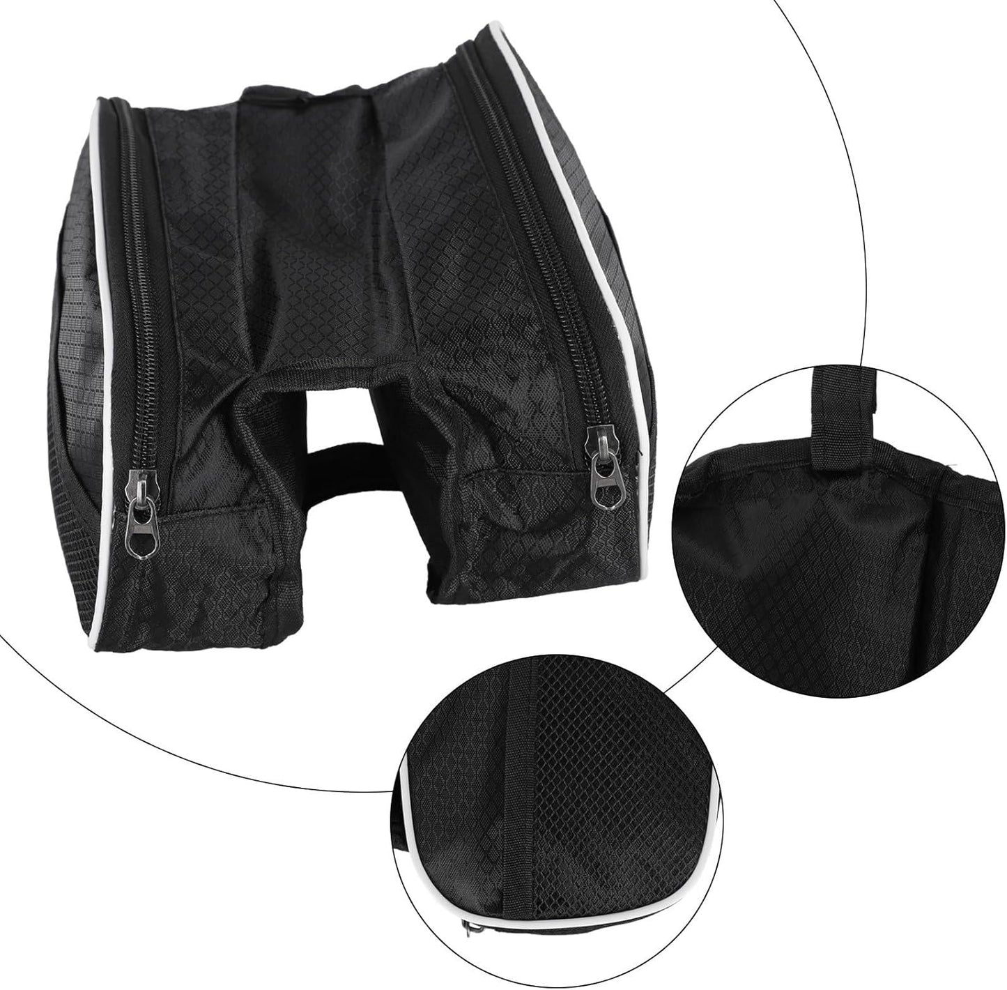1pc Bike Handlebar Bag, Waterproof Bicycle Frame Handlebar Bag, Cycling Front Top Tube Pouch Pannier, Riding Equipment - Image 5