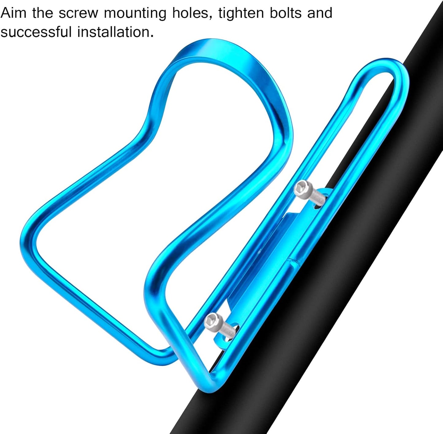1-Pack - Lightweight Aluminum - Water Bottle Cage for Outdoor Activities (Blue) - Bicycle Accessories - Image 5