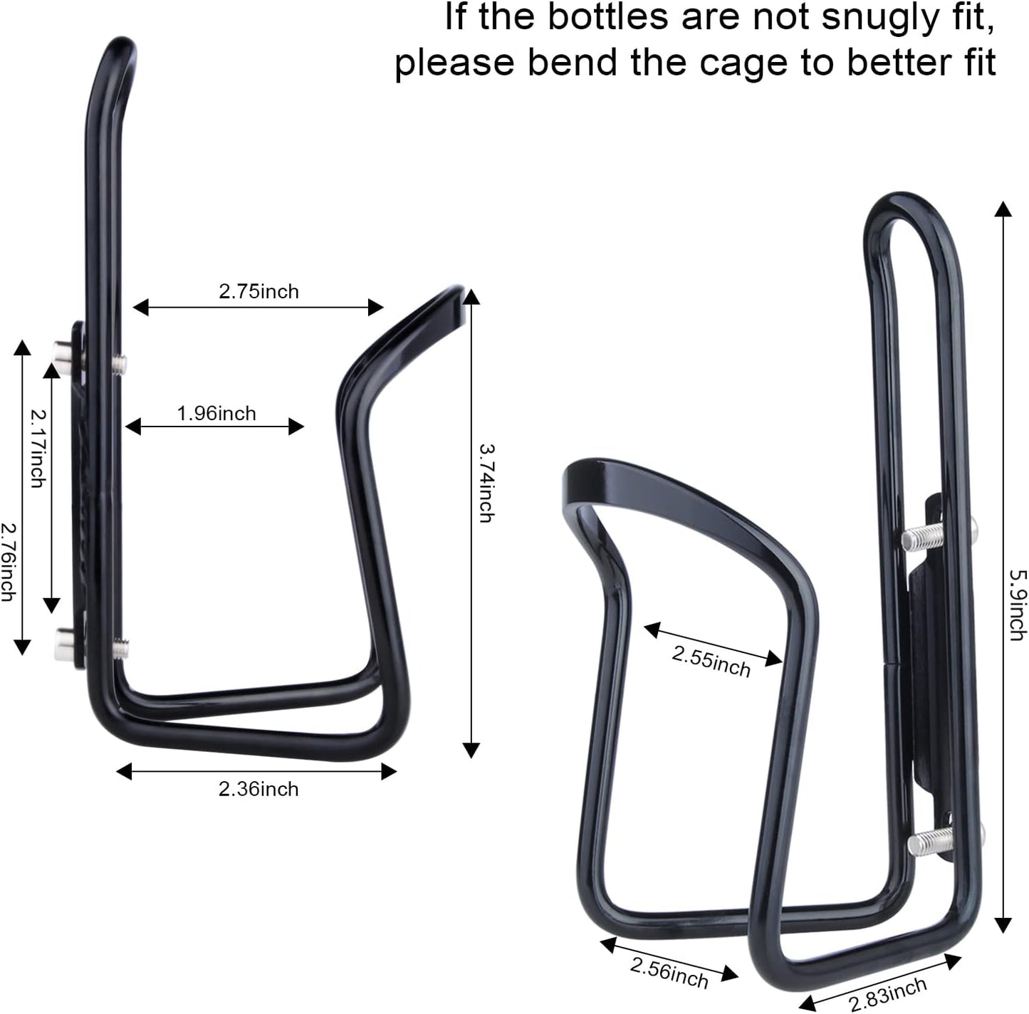 1Pack Lightweight Aluminum Alloy Cycling Bicycle Water Bottle Cage Holder Bracket for Outdoor Activities (Black), Bike Accessories - Image 4