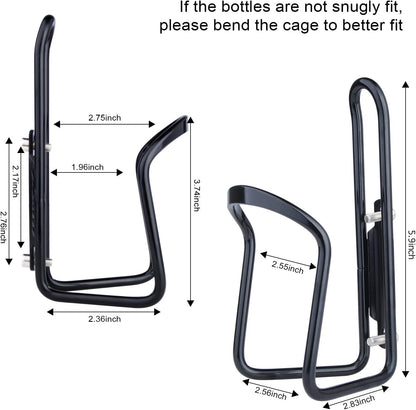 1Pack Lightweight Aluminum Alloy Cycling Bicycle Water Bottle Cage Holder Bracket for Outdoor Activities (Black), Bike Accessories - Image 4