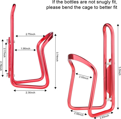 1Pack Lightweight Aluminum Alloy Cycling Bicycle Water Bottle Cage Holder Bracket for Outdoor Activities (Red), Bike Accessories - Image 4