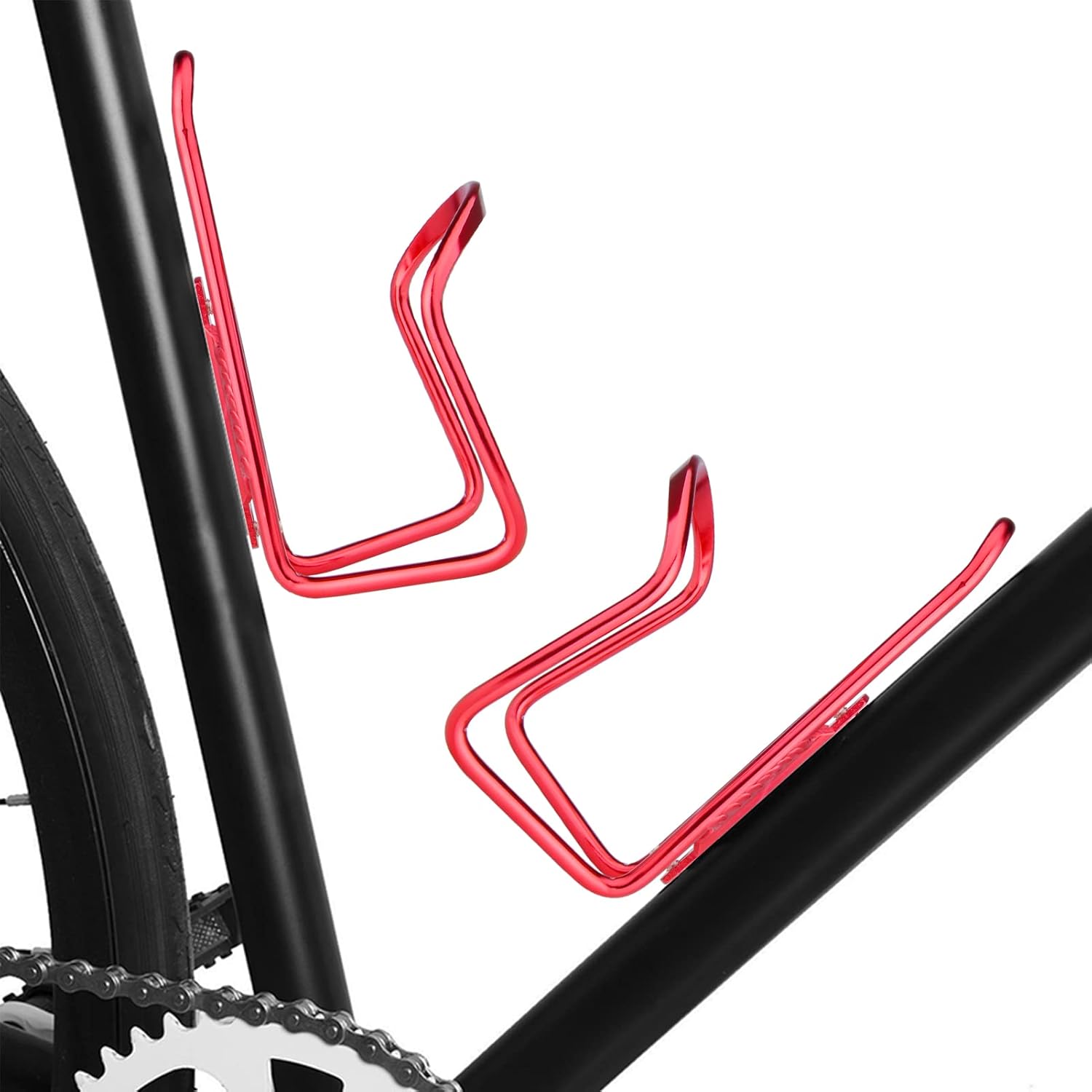 1Pack Lightweight Aluminum Alloy Cycling Bicycle Water Bottle Cage Holder Bracket for Outdoor Activities (Red), Bike Accessories - Image 6