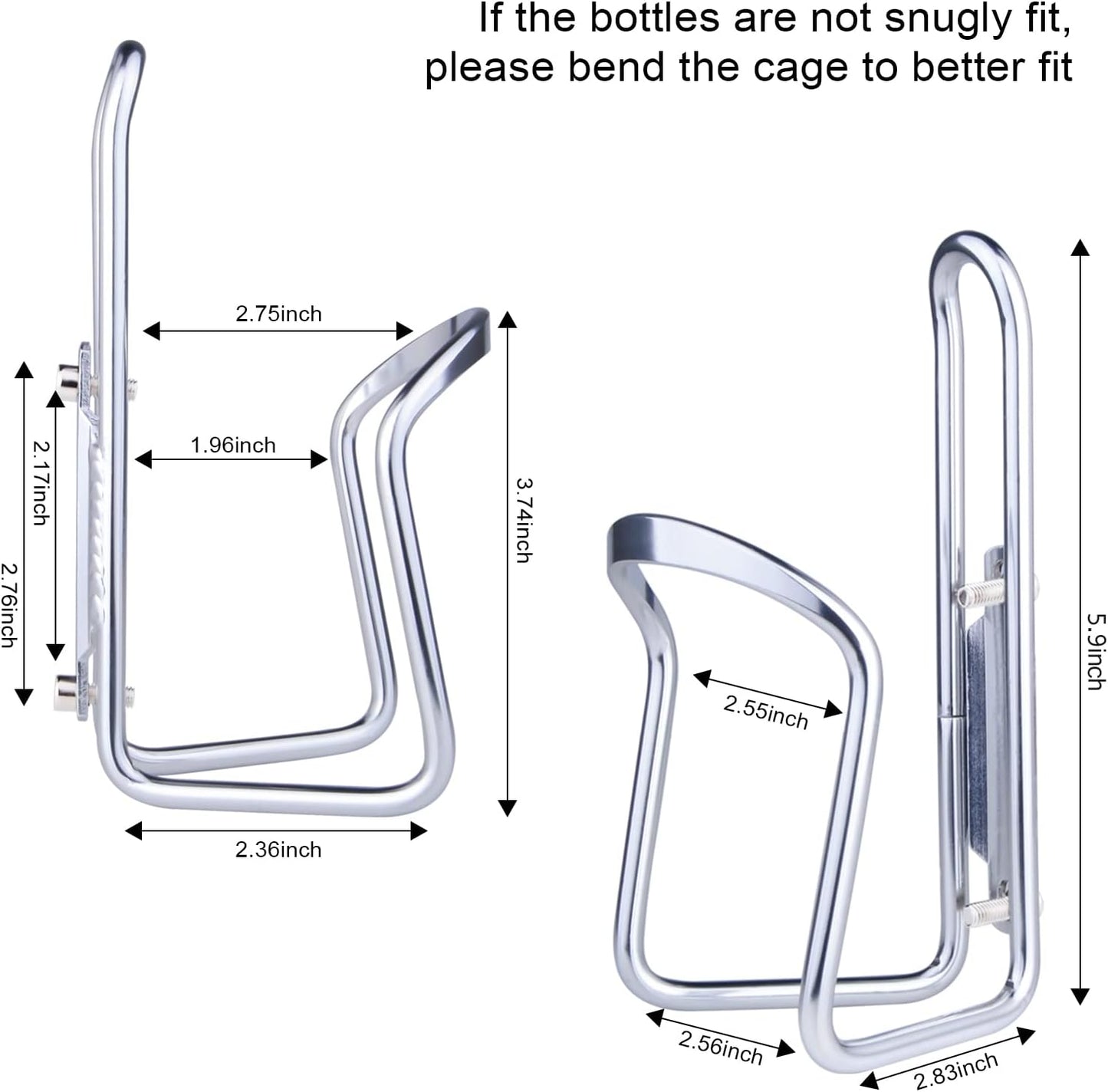 1Pack Lightweight Aluminum Alloy Cycling Bicycle Water Bottle Cage Holder Bracket for Outdoor Activities (Silver), Bike Accessories - Image 4