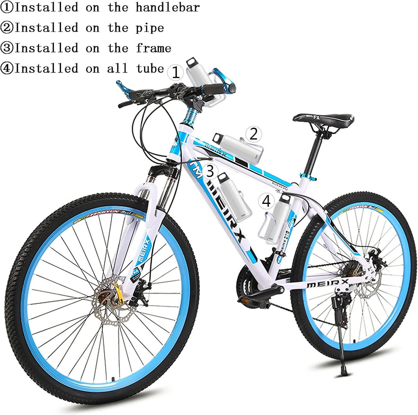 1Pack Lightweight Aluminum Alloy Cycling Bicycle Water Bottle Cage Holder Bracket for Outdoor Activities (Silver), Bike Accessories - Image 7