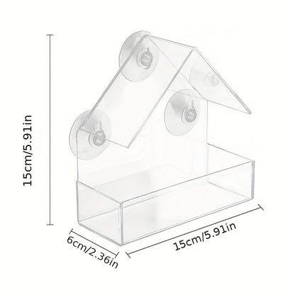 Transparent - House-shaped - Birdhouse - With weatherproof function - Image 2