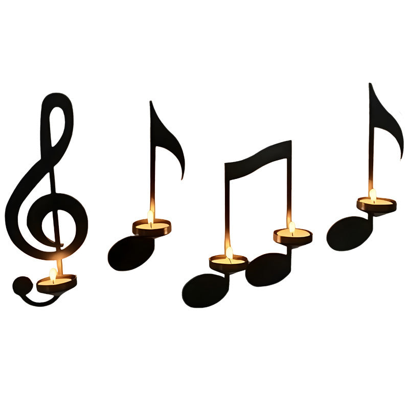 Music Note Candlestick - Wall Decoration - Wrought Iron Candlestick - Wall Decoration - Candle Holder - Image 2