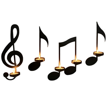 Music Note Candlestick - Wall Decoration - Wrought Iron Candlestick - Wall Decoration - Candle Holder - Image 2