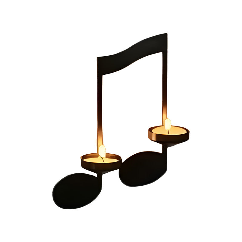 Music Note Candlestick - Wall Decoration - Wrought Iron Candlestick - Wall Decoration - Candle Holder - Image 3