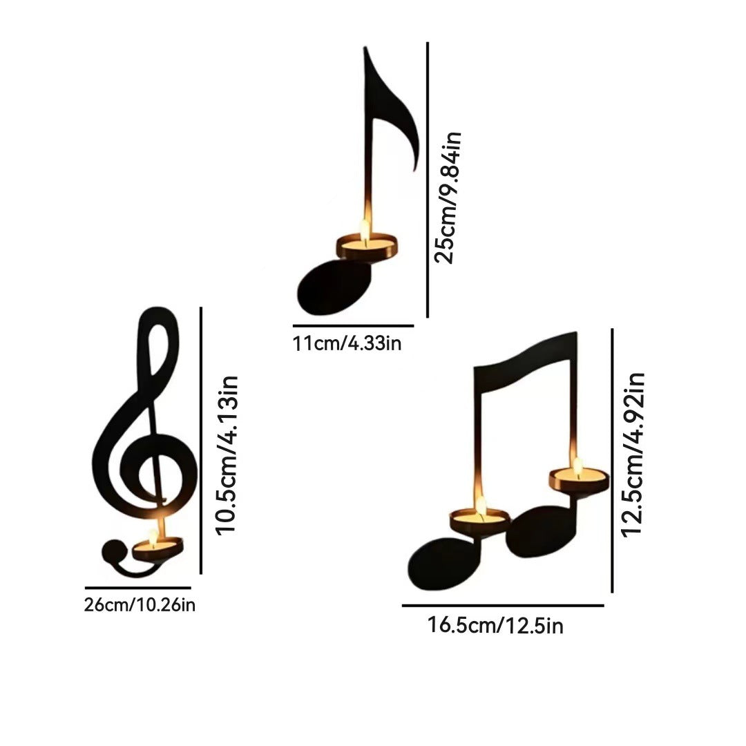 Music Note Candlestick - Wall Decoration - Wrought Iron Candlestick - Wall Decoration - Candle Holder - Image 6