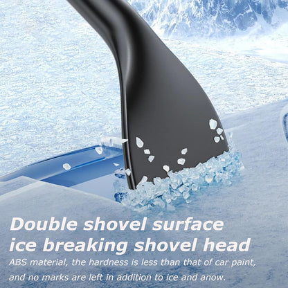 3-in-1 Snow Brush and Ice Scraper for Car Windows - Extendable Snow Remover - 360° Rotating Snow Brush and Ice Scraper with Long Handle (Gray) - Image 6