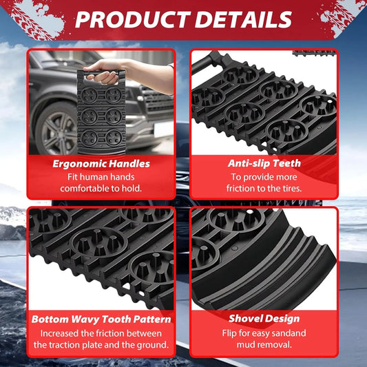Off-Road Traction Plates | Pack of 2 - Portable emergency tool for extra grip on snow, ice, mud, and sand, suitable for cars, SUVs, ATVs, UTVs, and motorcycles. - Image 5