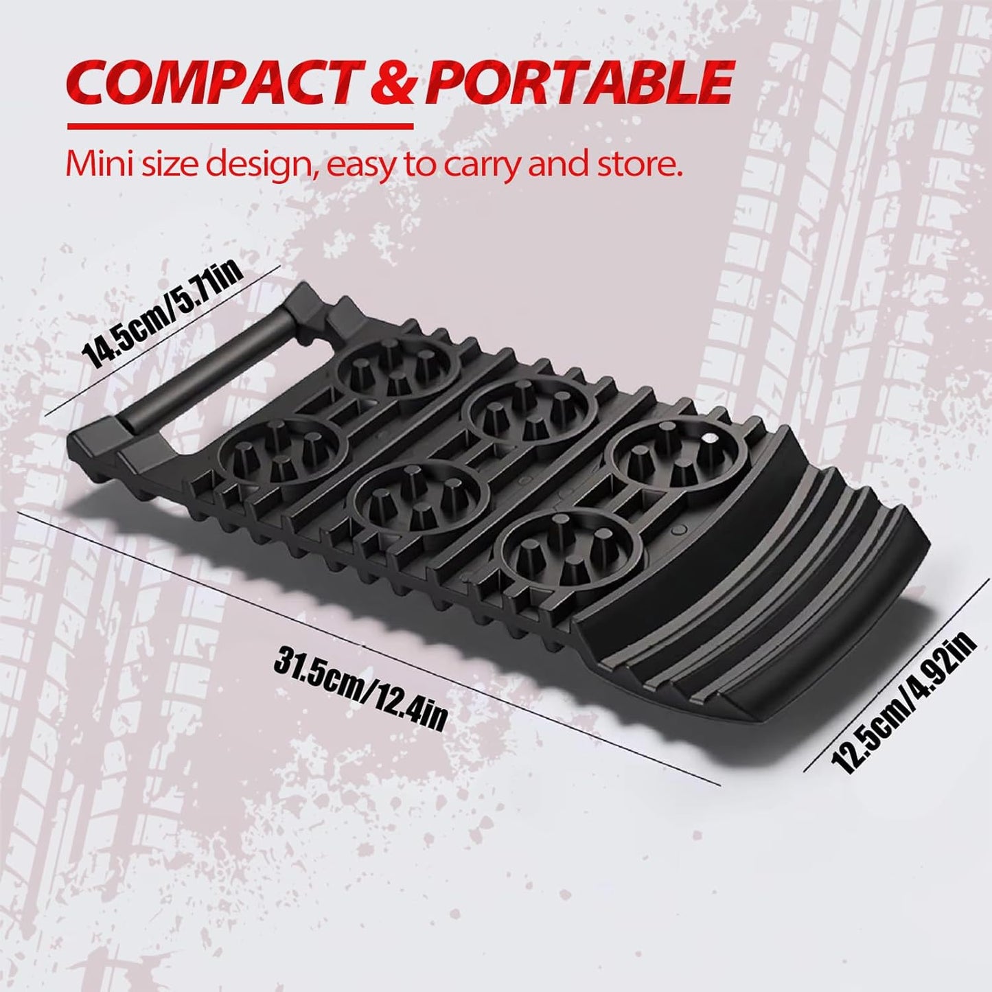 Off-Road Traction Plates | Pack of 2 - Portable emergency tool for extra grip on snow, ice, mud, and sand, suitable for cars, SUVs, ATVs, UTVs, and motorcycles. - Image 6