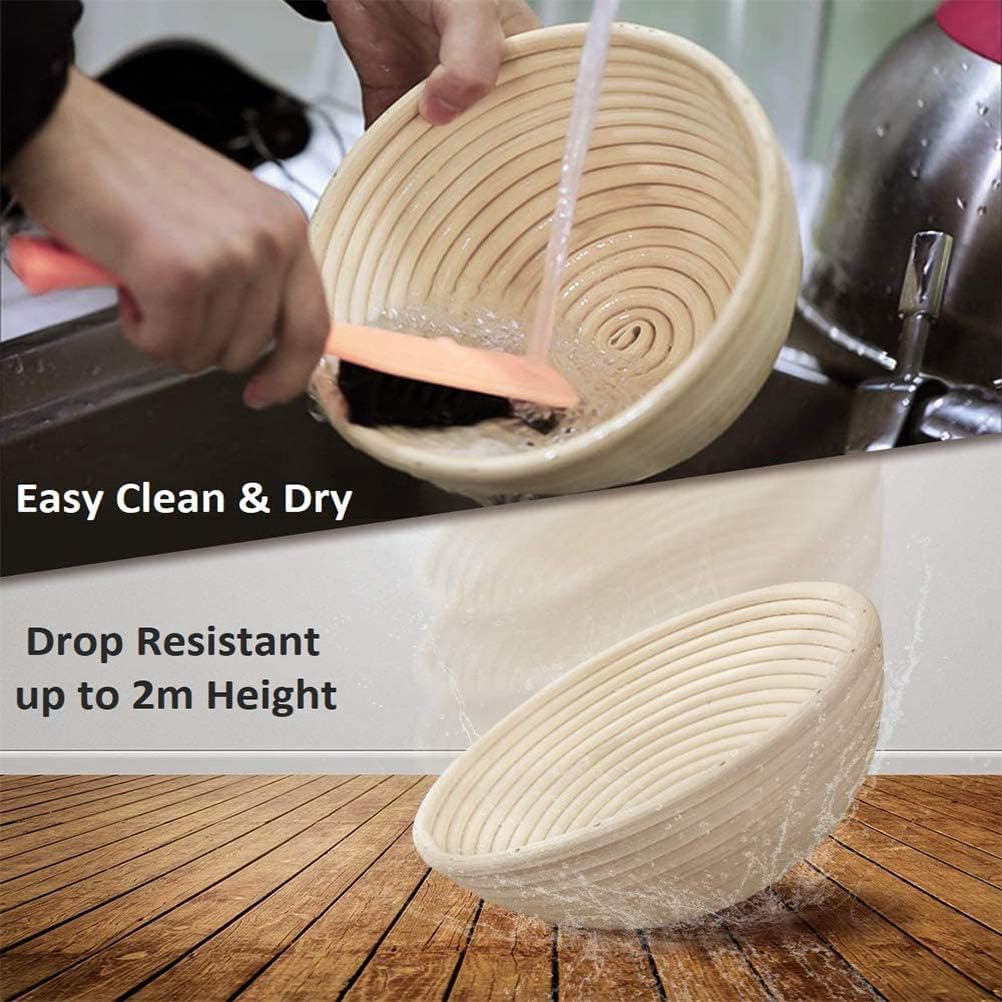 Proofing Basket - Bread Baking - Banneton | 25*15*8cm - Bread Proofing Basket - Oval Proofing Basket - Rattan Bread Pan - Dough Basket - incl. Dough Linen | 1 piece - Image 4