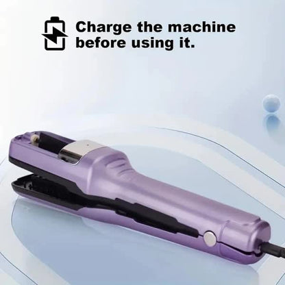 Rechargeable Split-End Trimmer – New Model, Easy to Use, Portable Hair Trimmer for Travel, Protects Hair Purple - Image 3