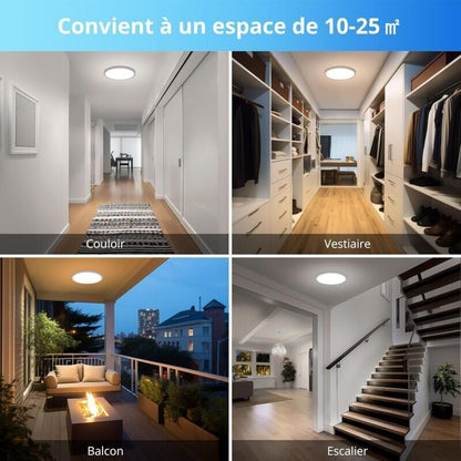 LED Ceiling Light with Motion Sensor 12W 6000K Round LED Ceiling Lamp Radar Motion Detector for Outdoor Indoor Staircase Bathroom Garage Hallway 205cm - Image 5