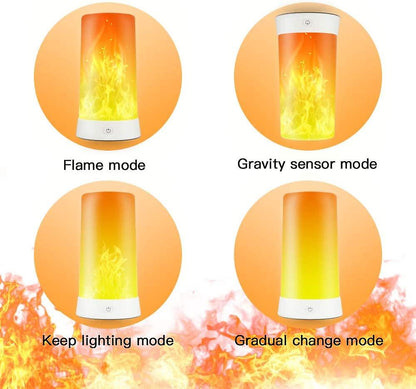 2 sets of Acsery LED flame lamps with remote control. USB rechargeable flame effect - Image 2