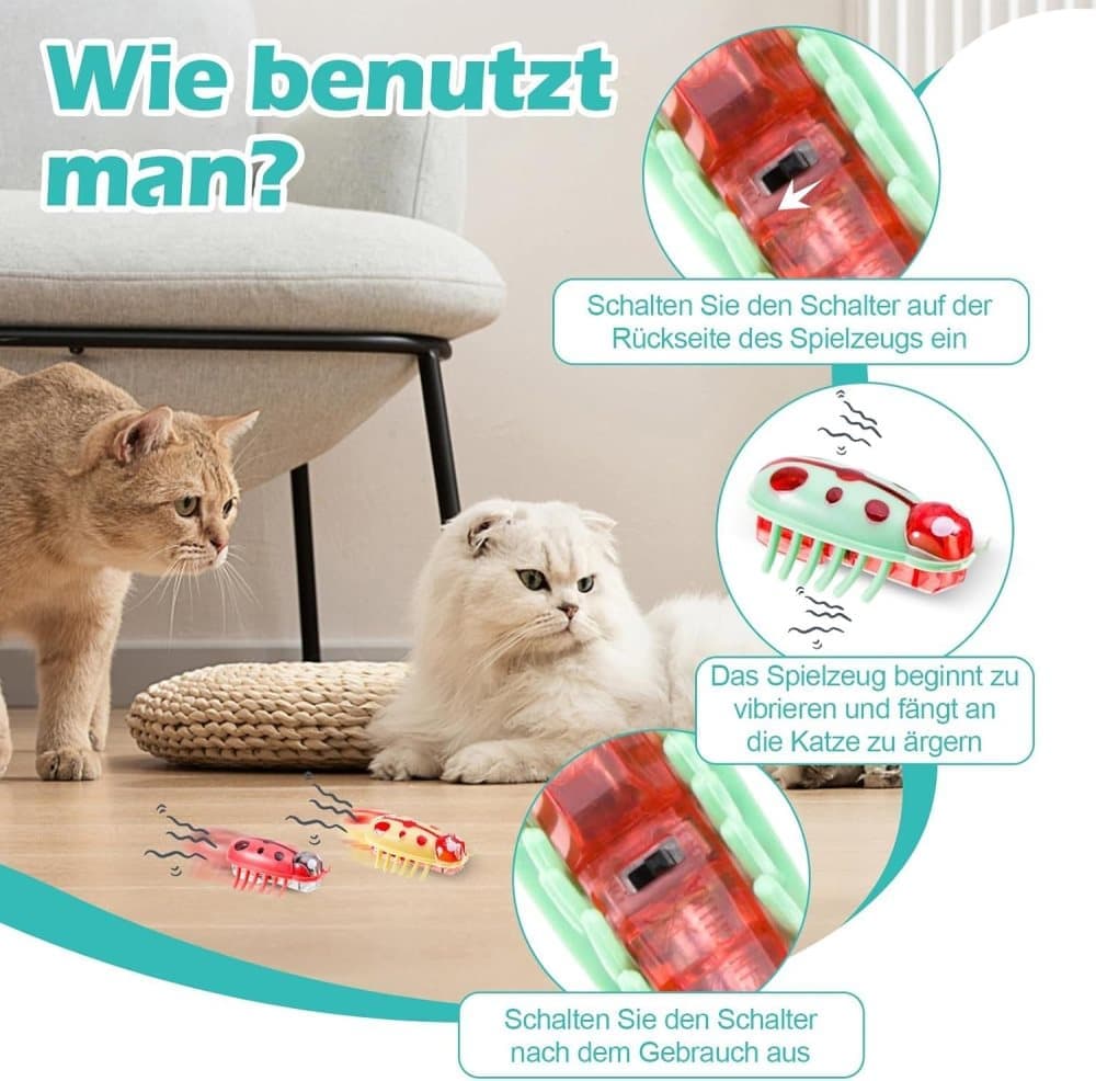 7/4-piece interactive pet toy - electric pet toy, mini beetle, interactive small insect, toy for cat and dog - Image 4