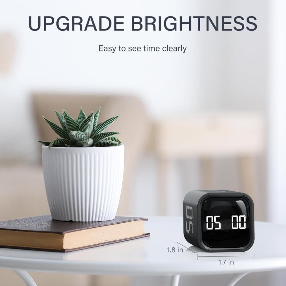 Pomodoro Timer 25/5/10 Min Desk Timer Vibration Volume Adjustable Productivity Clock - Image 8