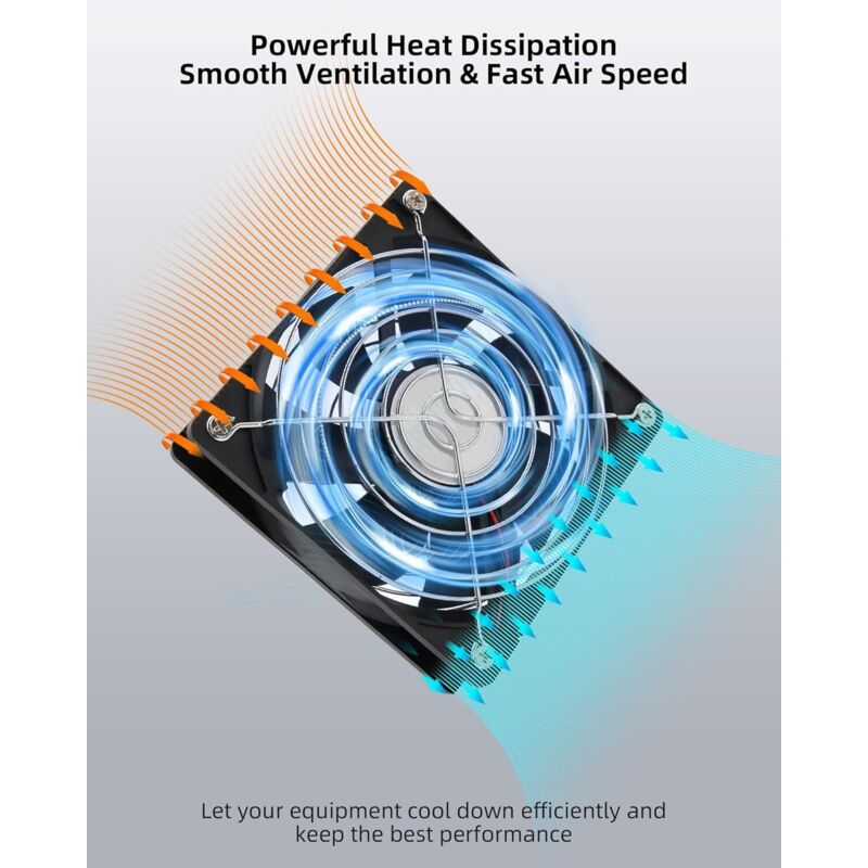 120mm 12V PC Case Fan - Adjustable Wind Speed, AC 220V - 240V Fan, 2750RPM, Laptop PC Fan for TV, Radio, Router - Image 4