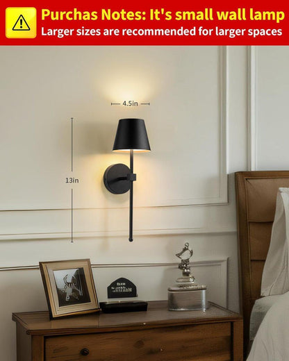 Wireless Wall Lamps 2-pack, LED Lamps with Rechargeable Battery, Stepless Dimmable with Remote Control - Image 2