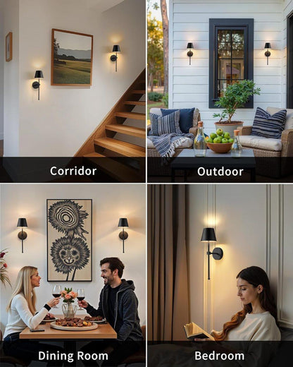Wireless Wall Lamps 2-pack, LED Lamps with Rechargeable Battery, Stepless Dimmable with Remote Control - Image 6