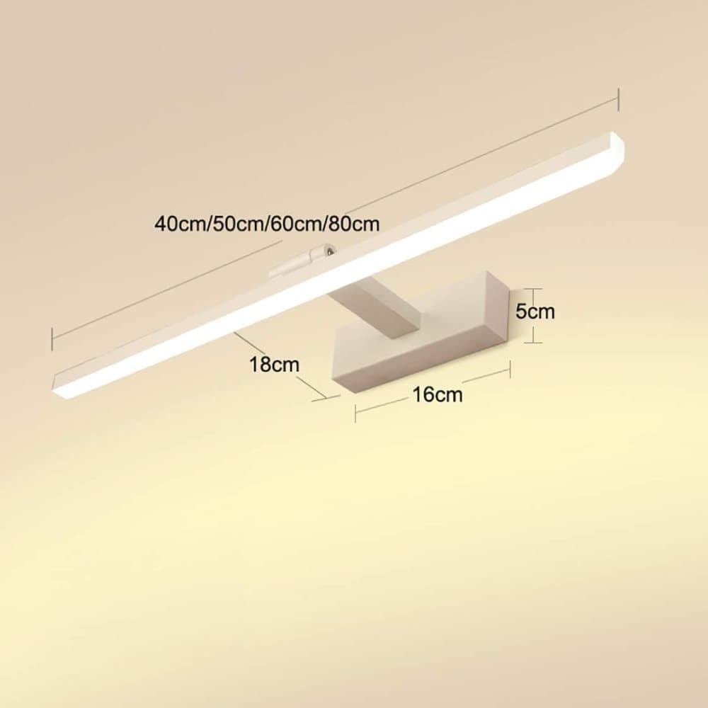 Wall light LED for mirror, wall light 40 cm for bathroom, wardrobe and toilet(Silver) - Image 7