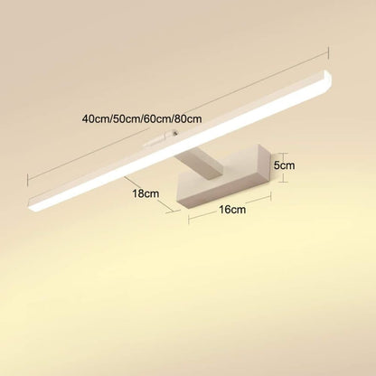 Wall light LED for mirror, wall light 40 cm for bathroom, wardrobe and toilet(Silver) - Image 7
