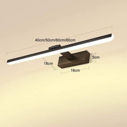 Wall light LED for mirror, wall light 40 cm for bathroom, wardrobe and toilet(Black) - Image 4