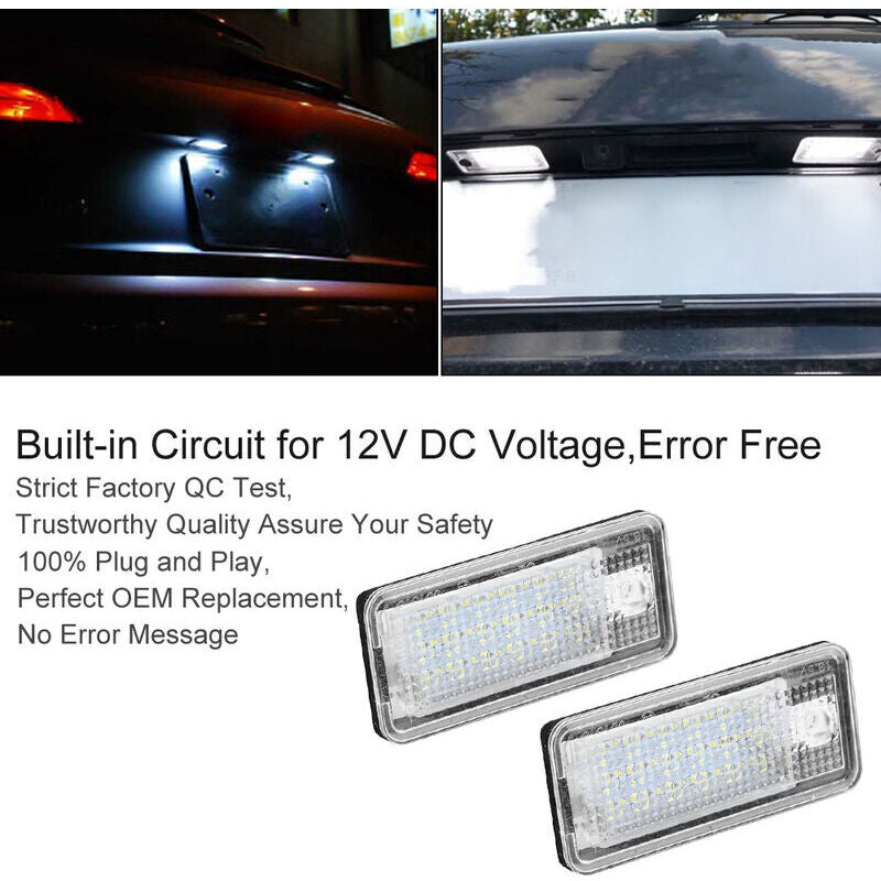 2pcs Car LED Number HOP-LPL0114 License Plate Lamp Bulb Kit for Audi A3 S3 A4 S4 B6 B7 A6 C6 S6 - Image 3