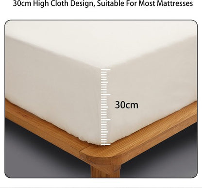 Mattress protector - Mattress cover - Elastic band - Washable - Elastic fit Mattress protector - For small double to king-size beds (White, 198x203cm) - Image 5