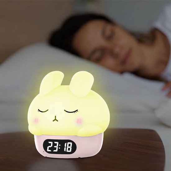 Children's night light - table lamp for bedroom - cute rabbit shape - cartoon bedside lamp - baby night light (pink) - Image 6