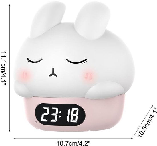 Children's night light - table lamp for bedroom - cute rabbit shape - cartoon bedside lamp - baby night light (pink) - Image 8