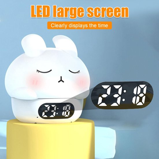 Children's night light - table lamp for bedroom - cute rabbit shape - cartoon bedside lamp - baby night light (pink) - Image 9