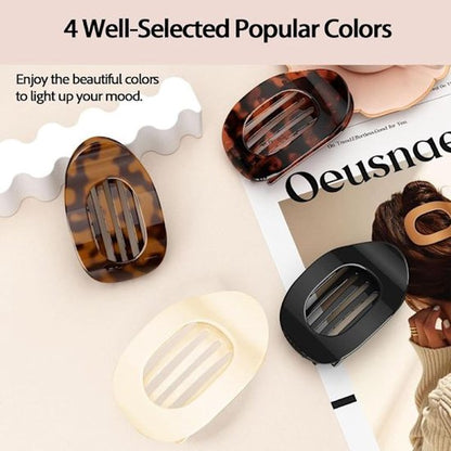 Women's Hair Clips - Curved Design - Perfect for Lying or Running - Matte Finish for a Secure Hold - Suitable for Thin or Thick Hair - 4 Pieces - Image 2