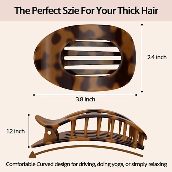 Women's Hair Clips - Curved Design - Perfect for Lying or Running - Matte Finish for a Secure Hold - Suitable for Thin or Thick Hair - 4 Pieces - Image 4